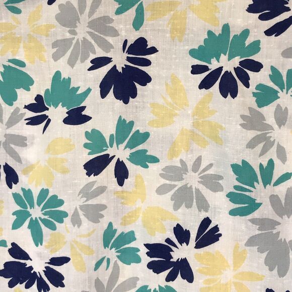 Alfred Dunner Linen Women's 10 Multi-Color Floral Blouse Short Sleeve Button-Up - Picture 5 of 10